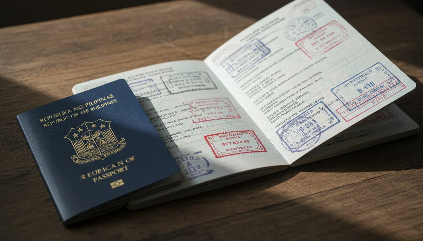 Philippine passport document close-up