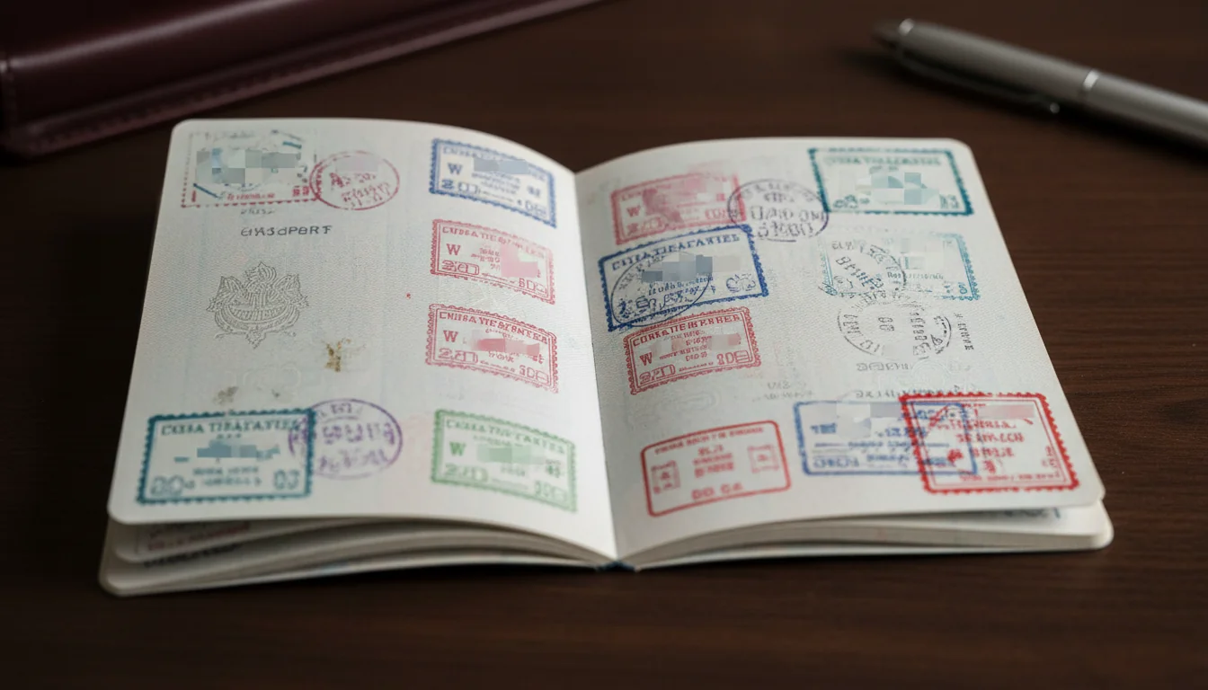 French passport document close-up