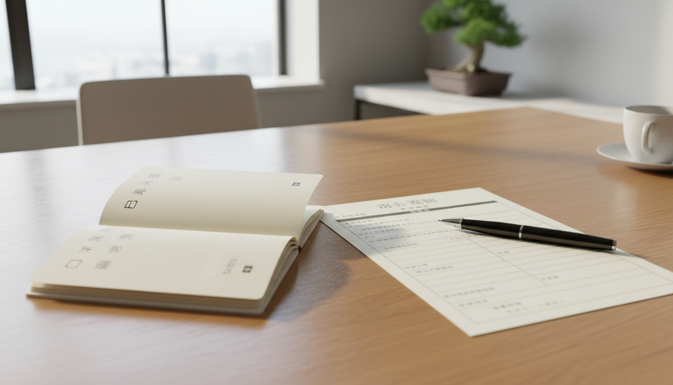 Japanese passport and consent form