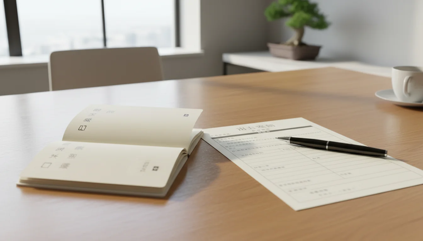 Japanese passport and consent form