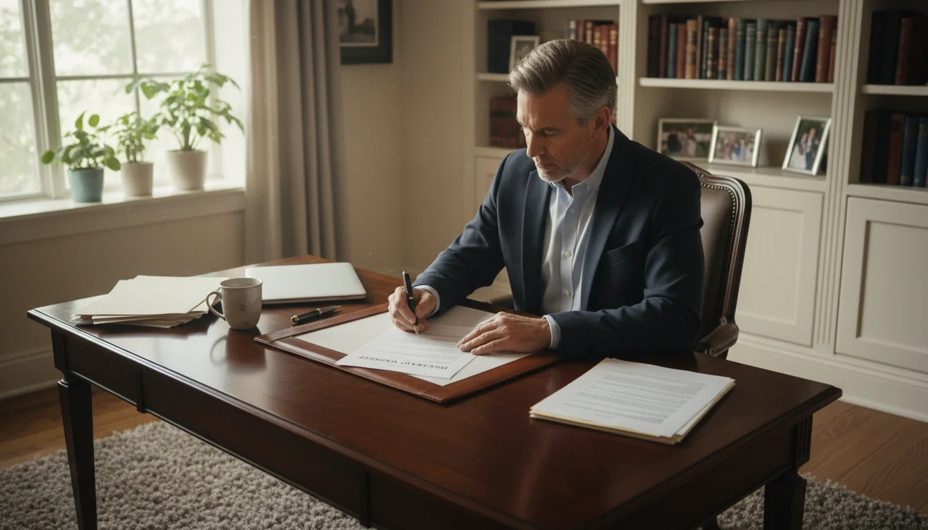 Person signing legal disclaimer form