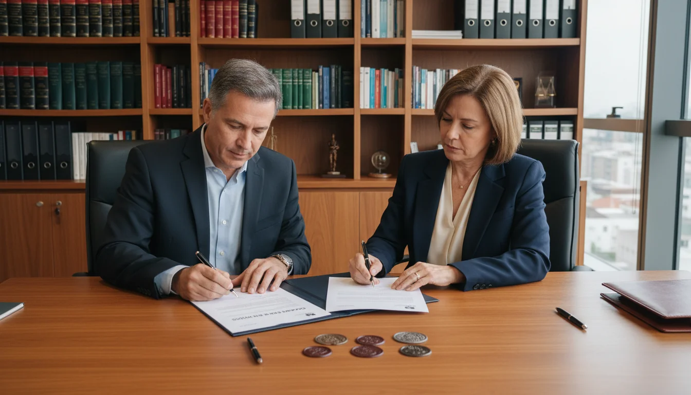 Legal document signing for property donation