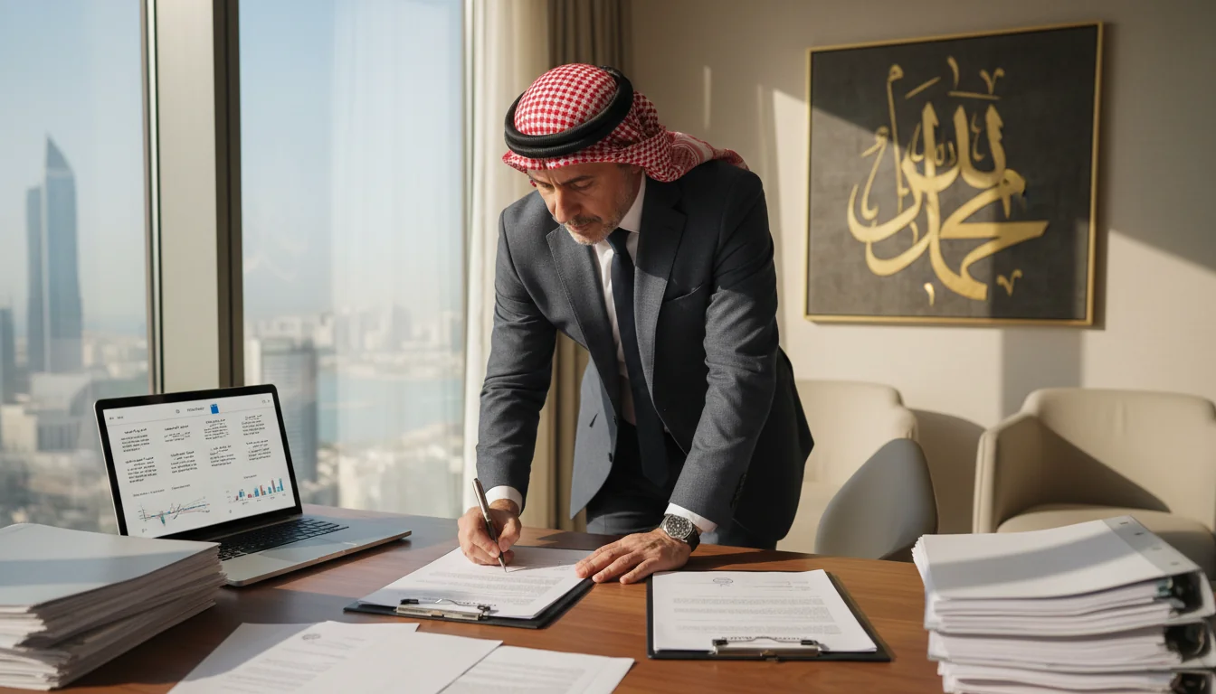 Professional signing UAE contract