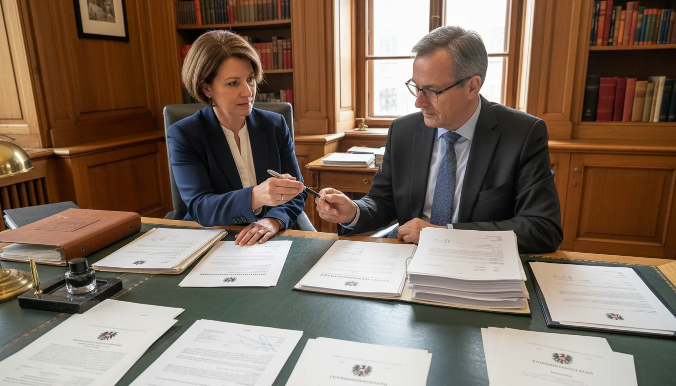 Legal contract signing ceremony