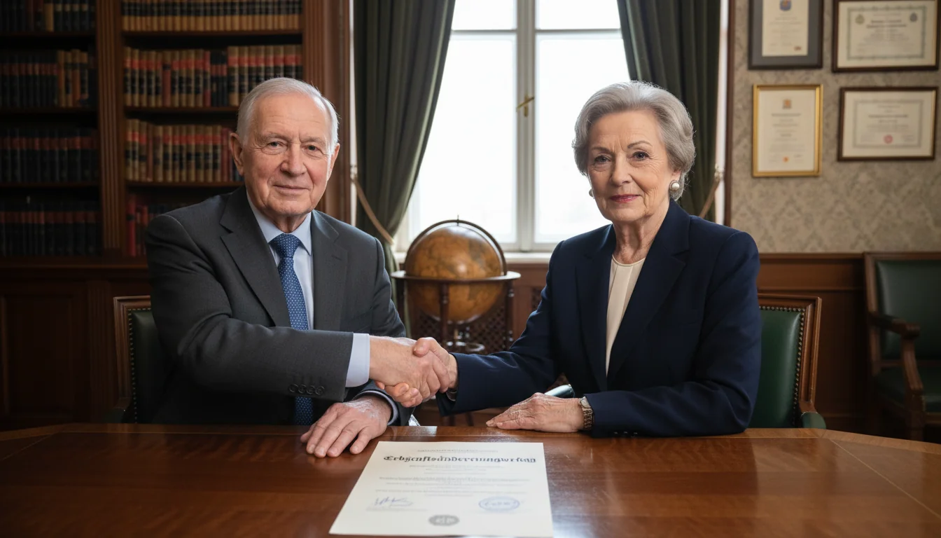 Signing inheritance modification agreement