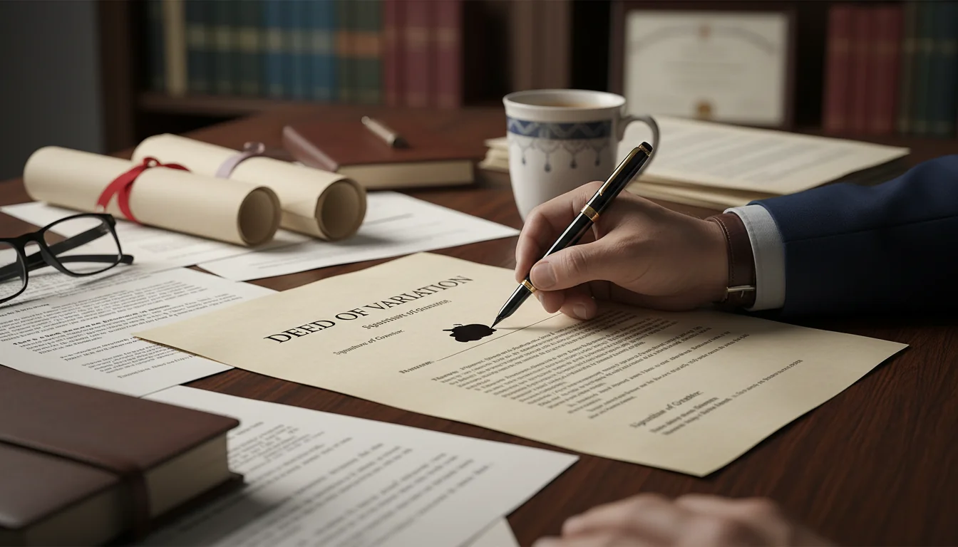 Signing a deed of variation agreement