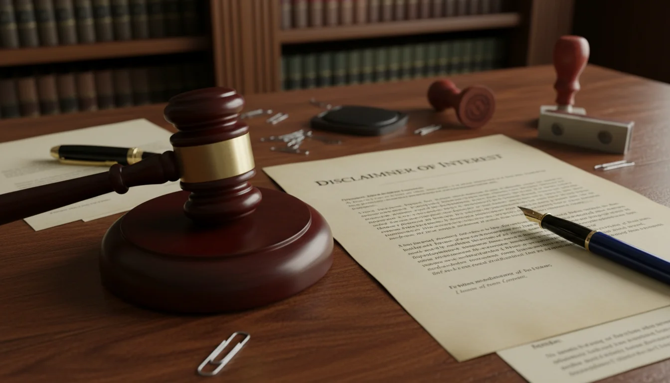 Gavel and disclaimer of interest papers