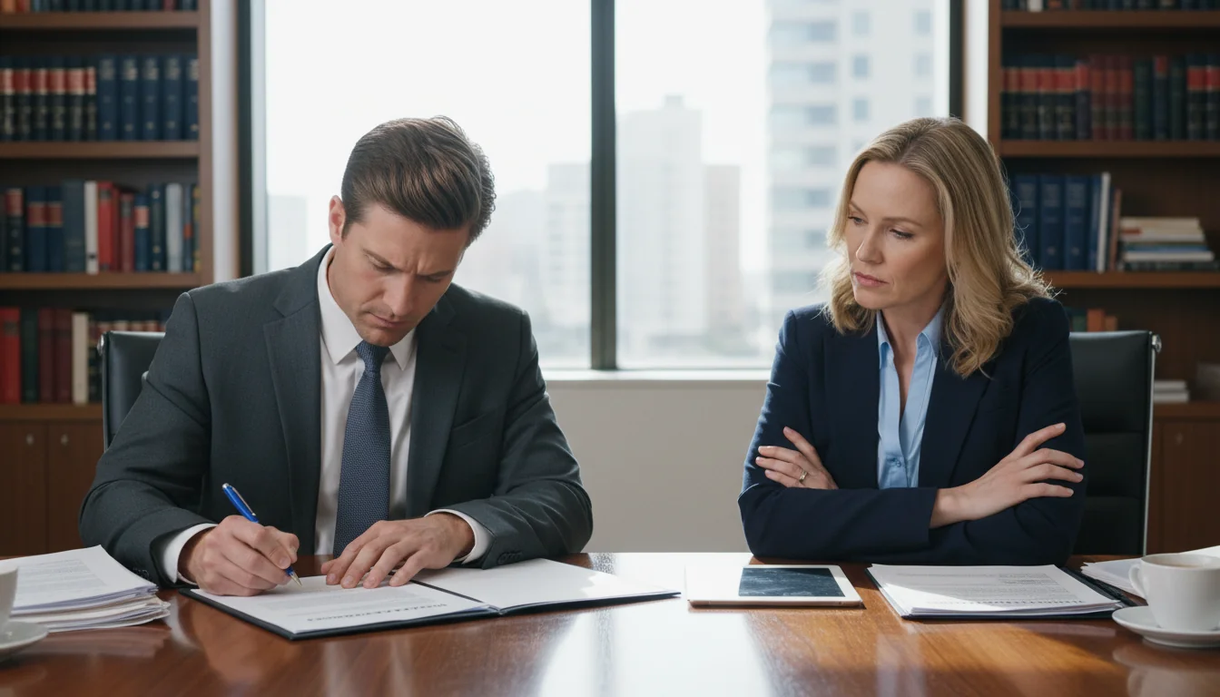 Signing disclaimer of interest agreement