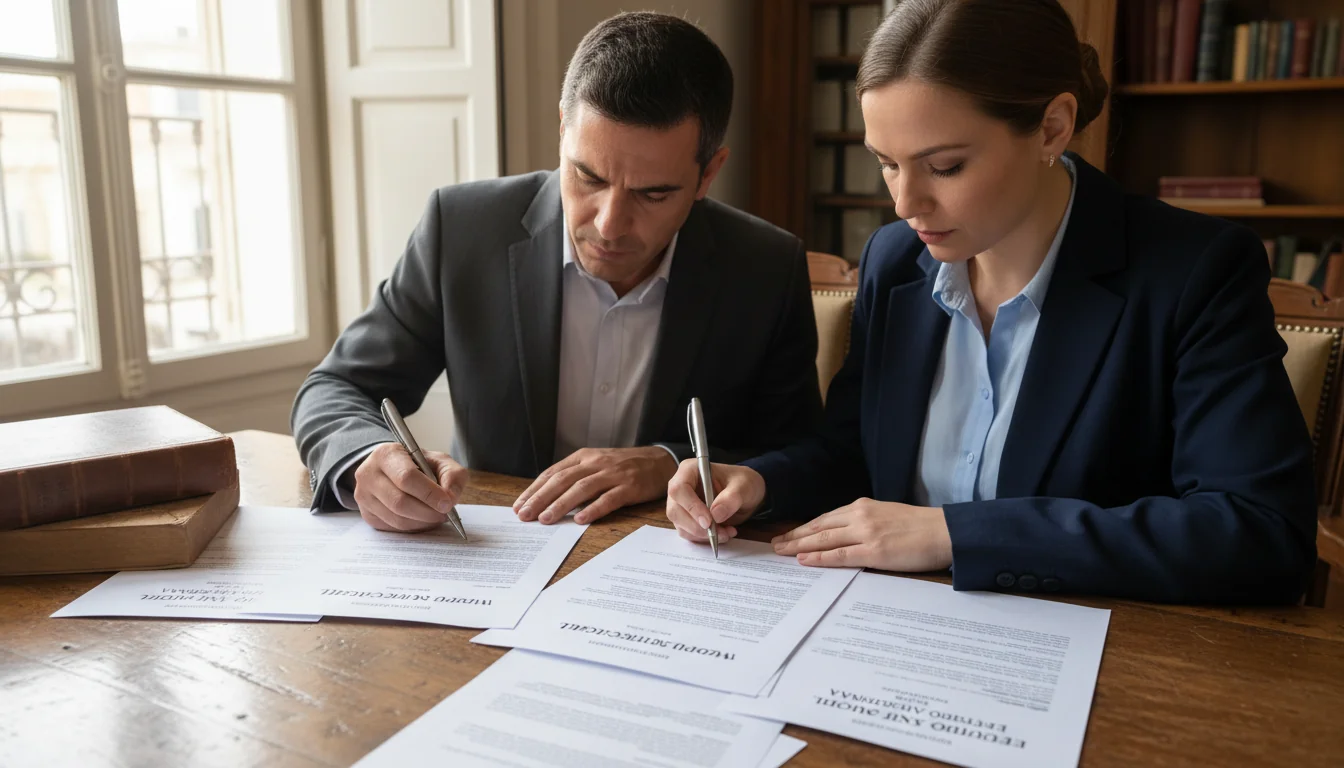 Signing a modification contract