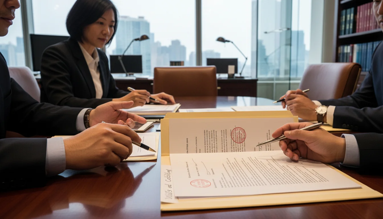 Legal folder with Hong Kong wills