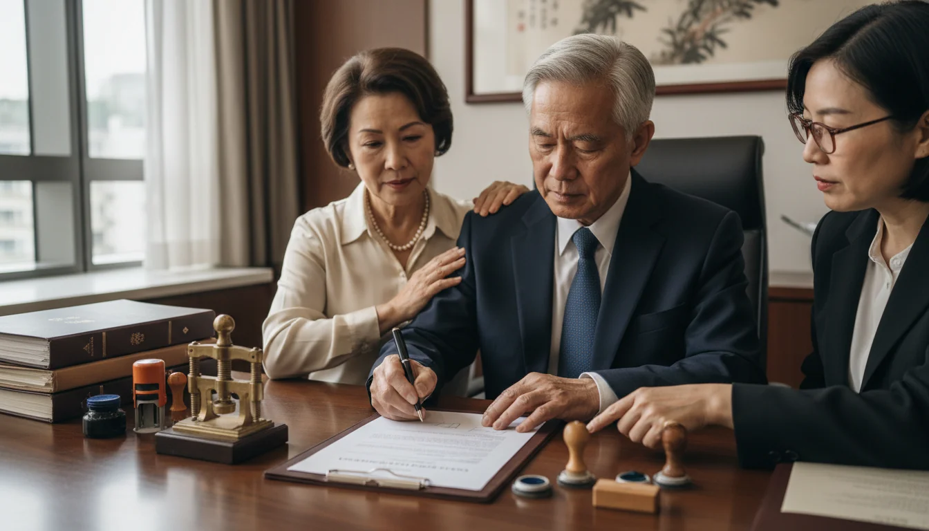 Signing codicil amendment document