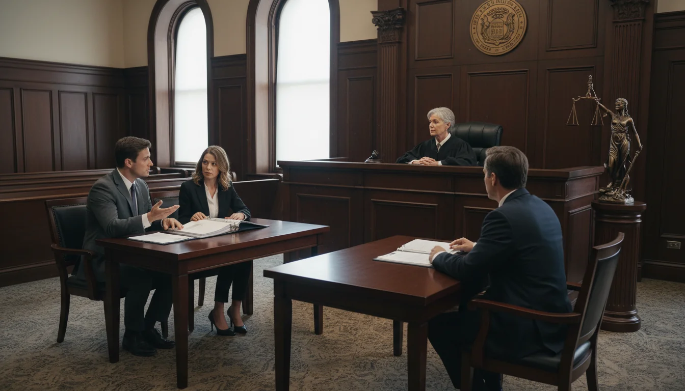 Court hearing for commercial eviction case