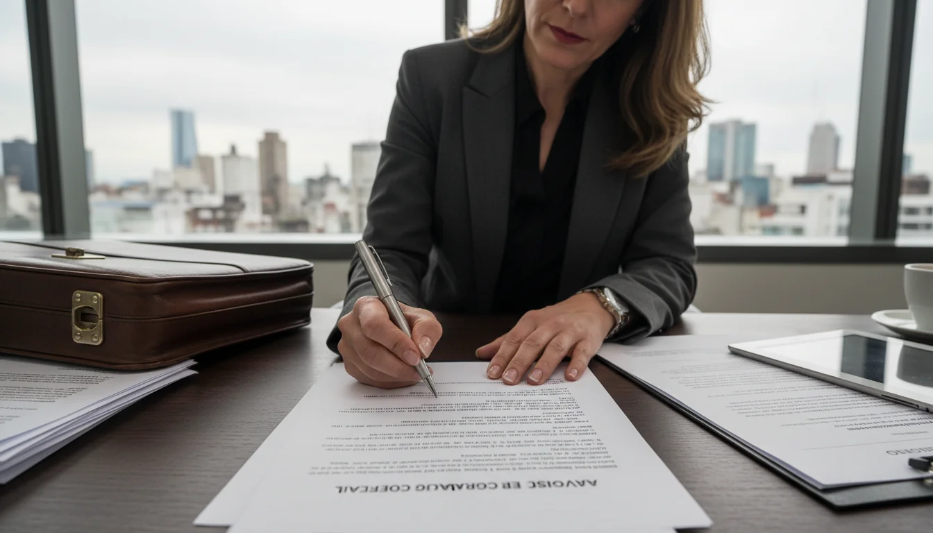 Signing commercial lease termination document