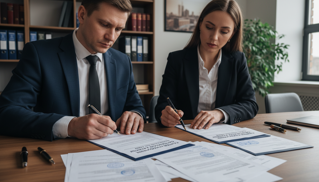 Signing commercial lease termination