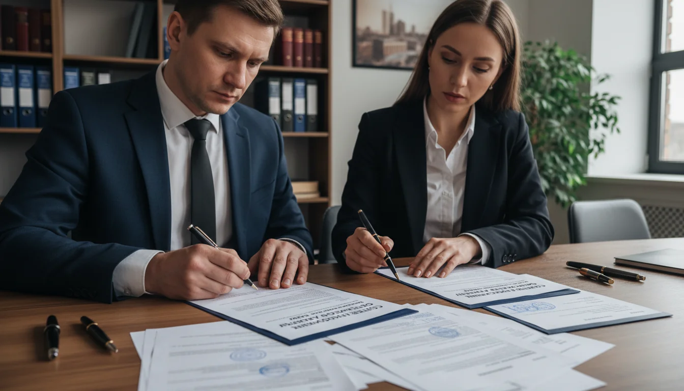 Signing commercial lease termination