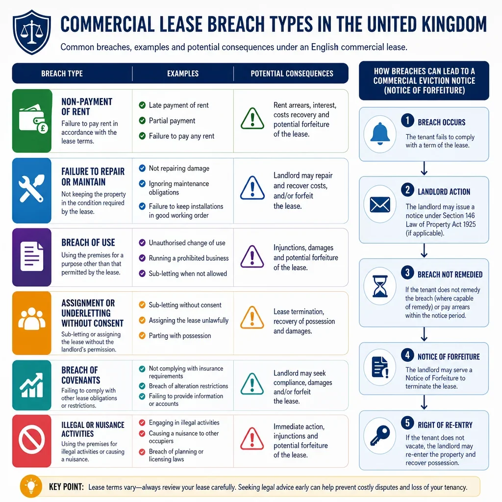 Commercial Lease Breach Types
