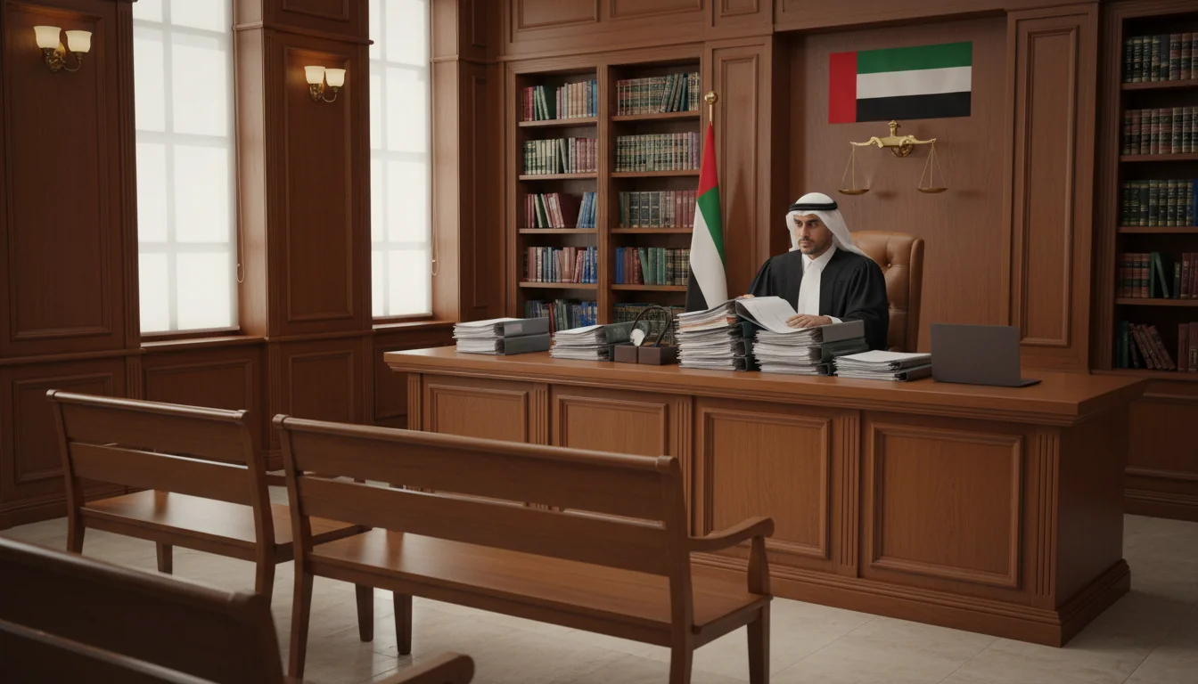 Courtroom with UAE judge
