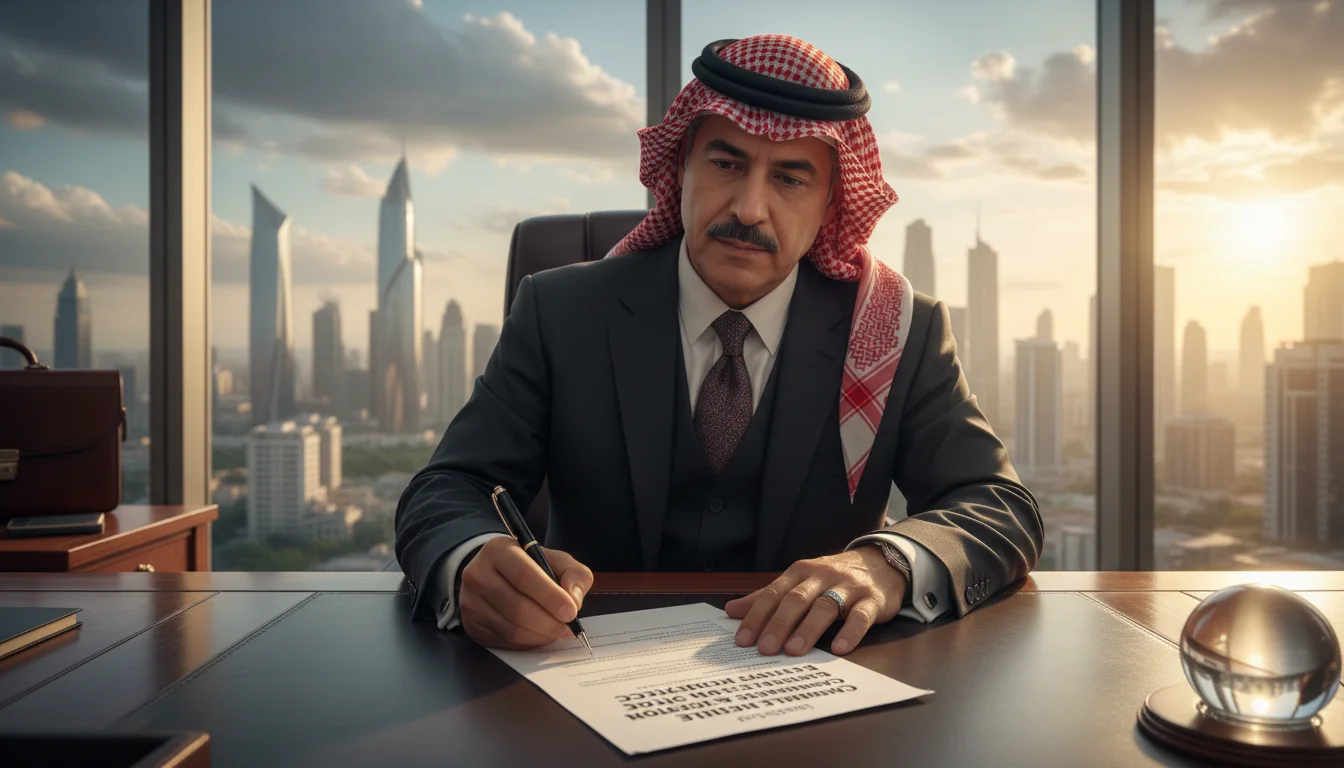 Business owner signing eviction form