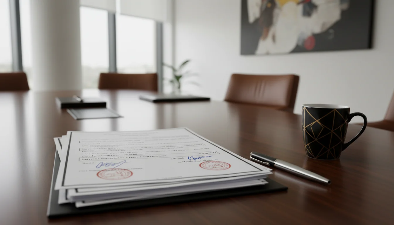 Stack of commercial lease agreements