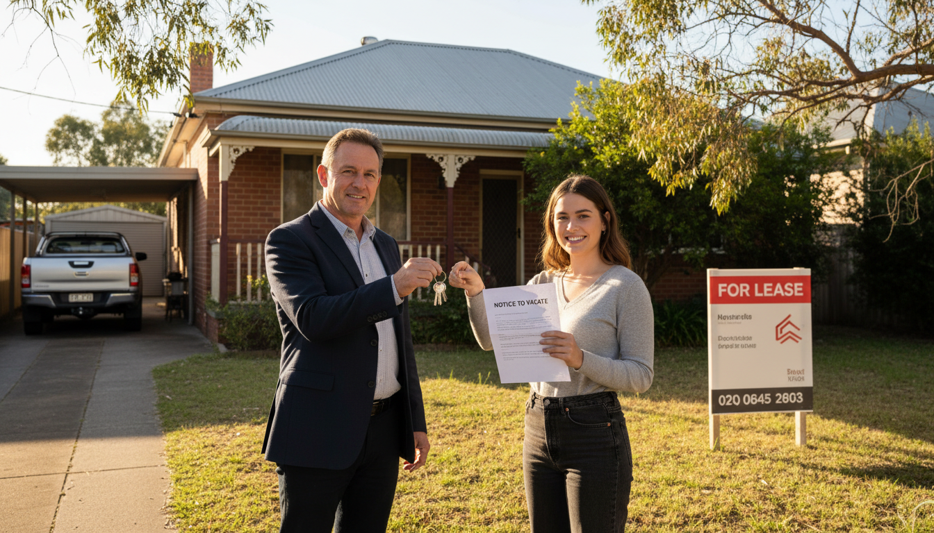 Australian rental property keys handover.