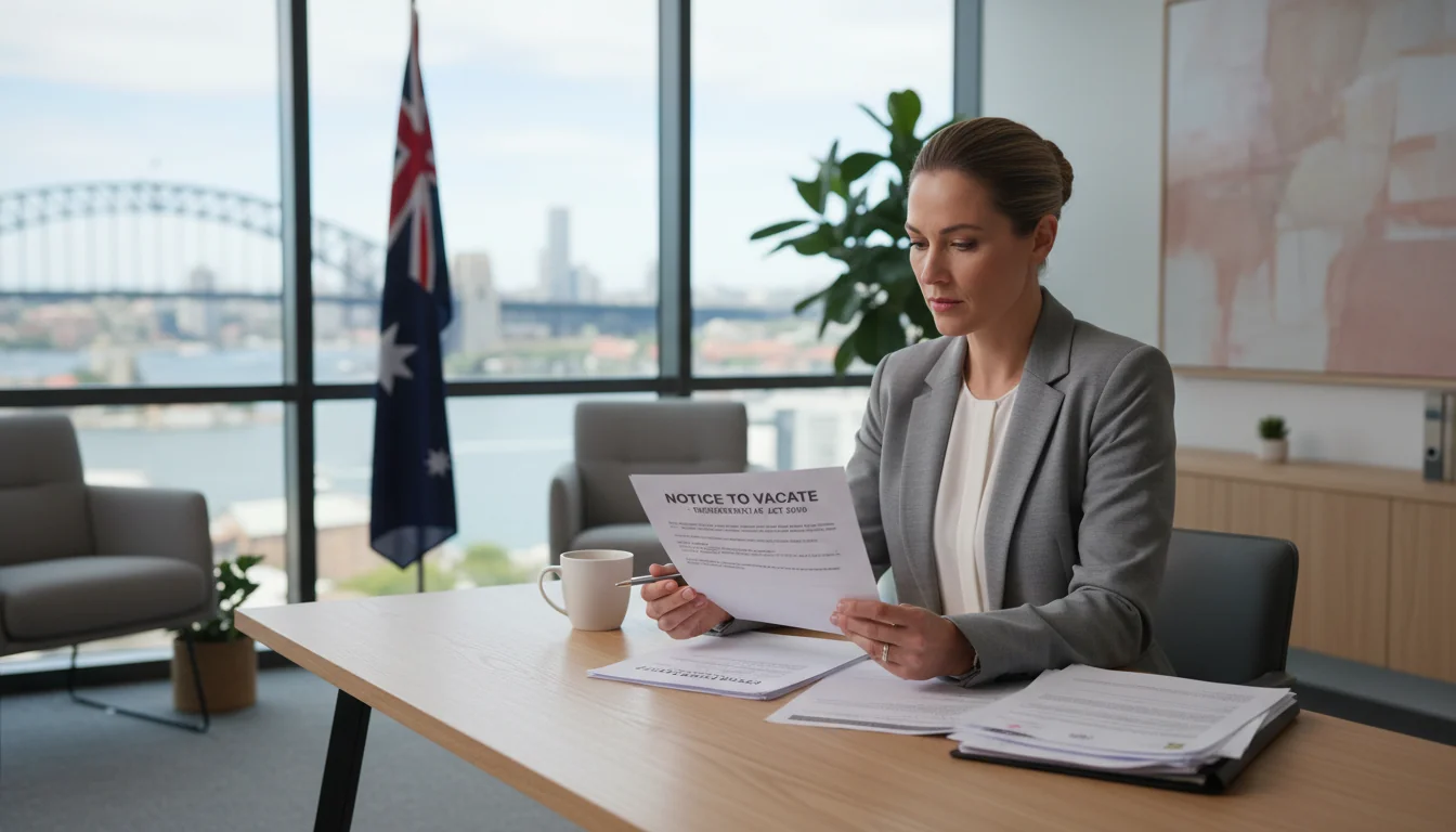 Legal notice to vacate document.