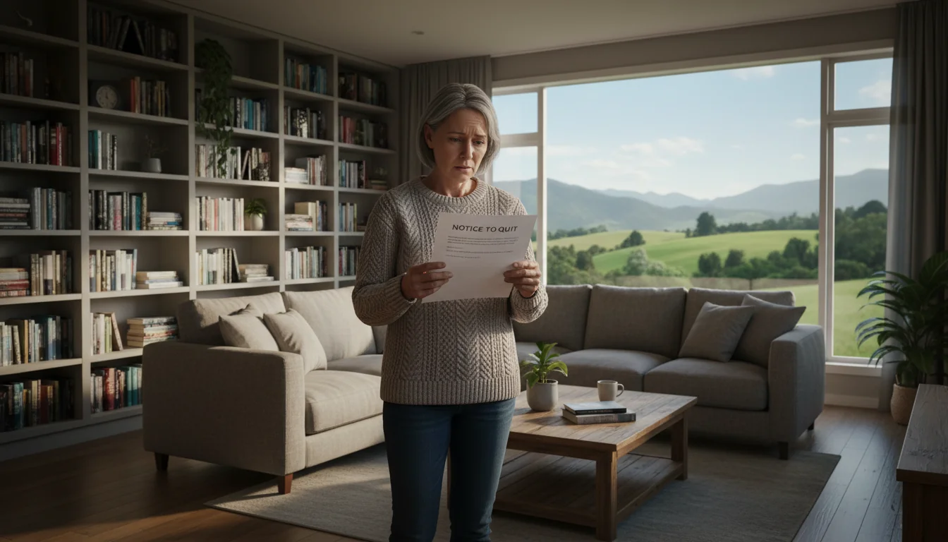 Tenant reading quit notice