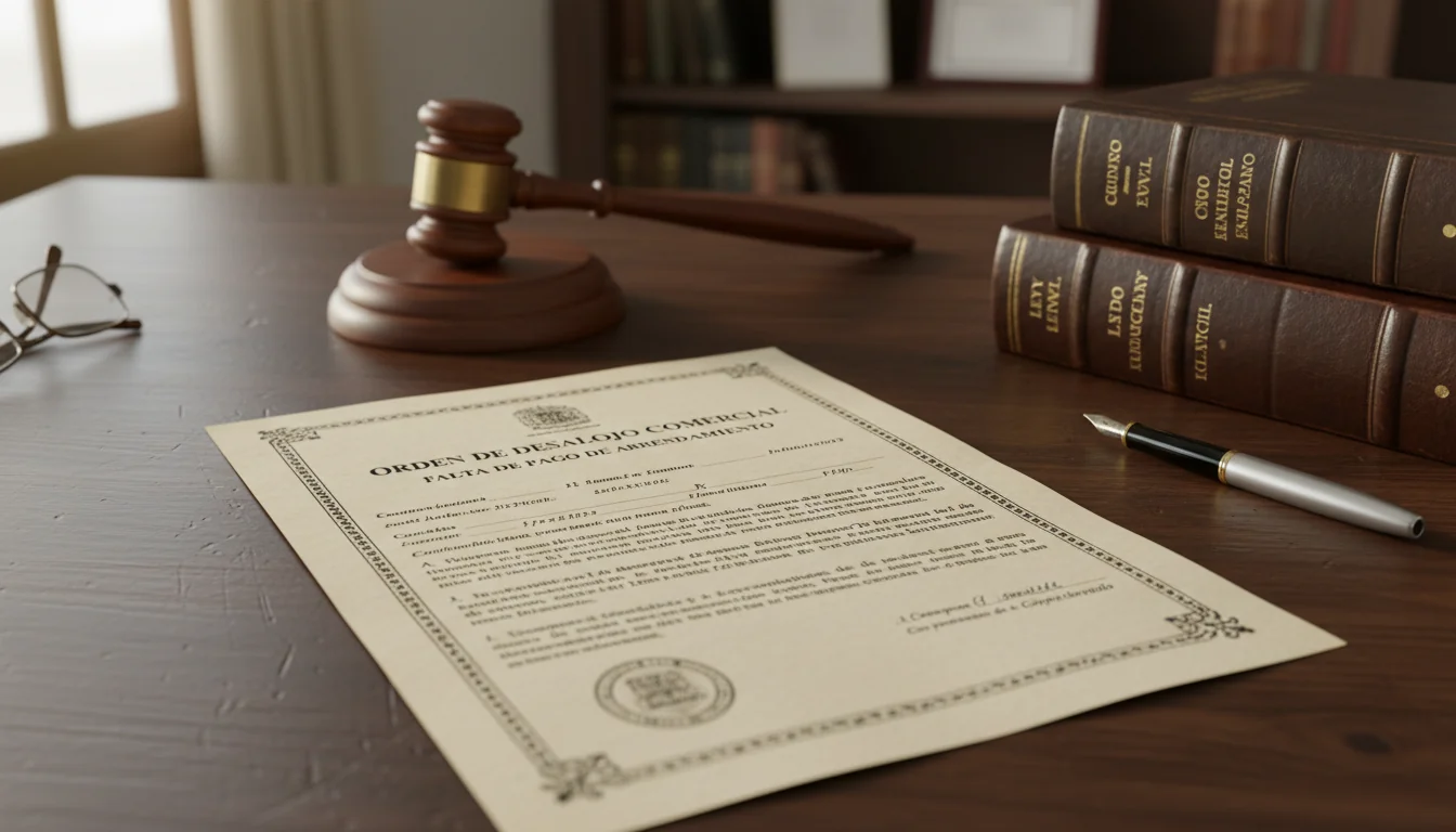 Spanish eviction notice document.