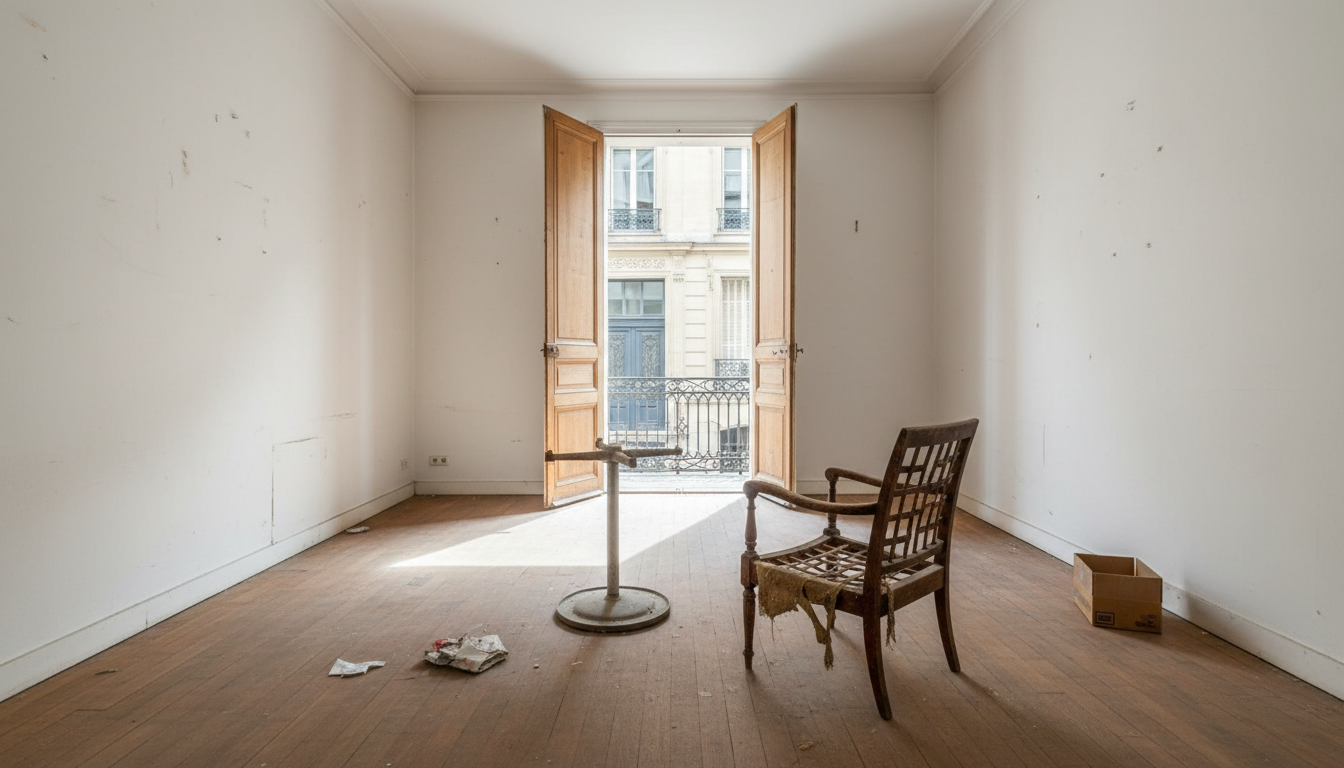 Empty French apartment interior