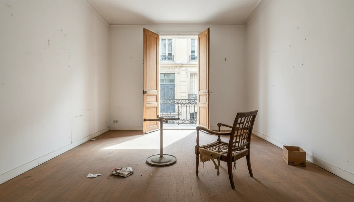 Empty French apartment interior