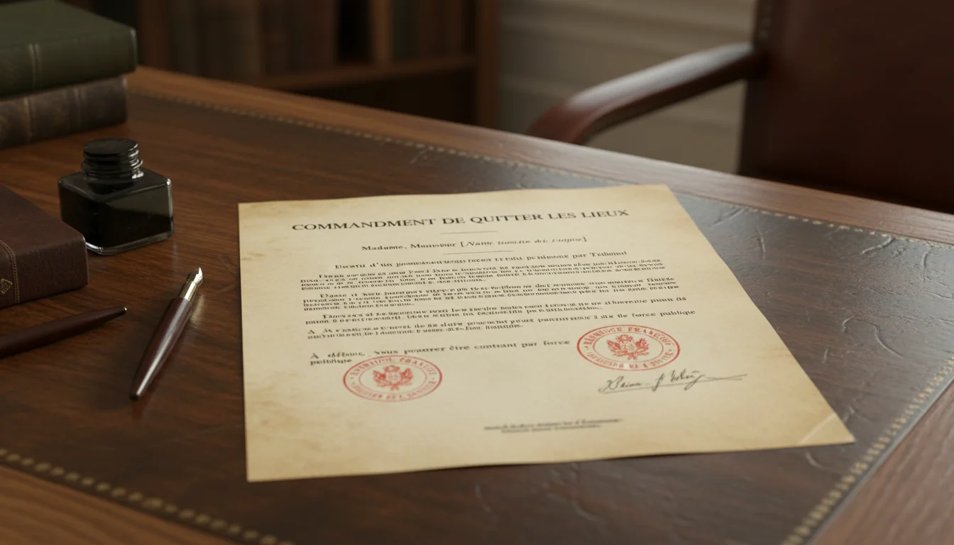 French eviction notice document