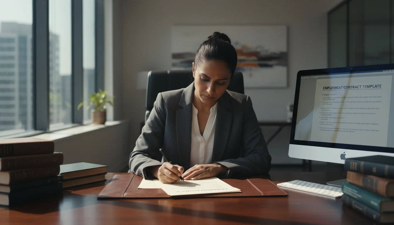 Lawyer drafting termination notice