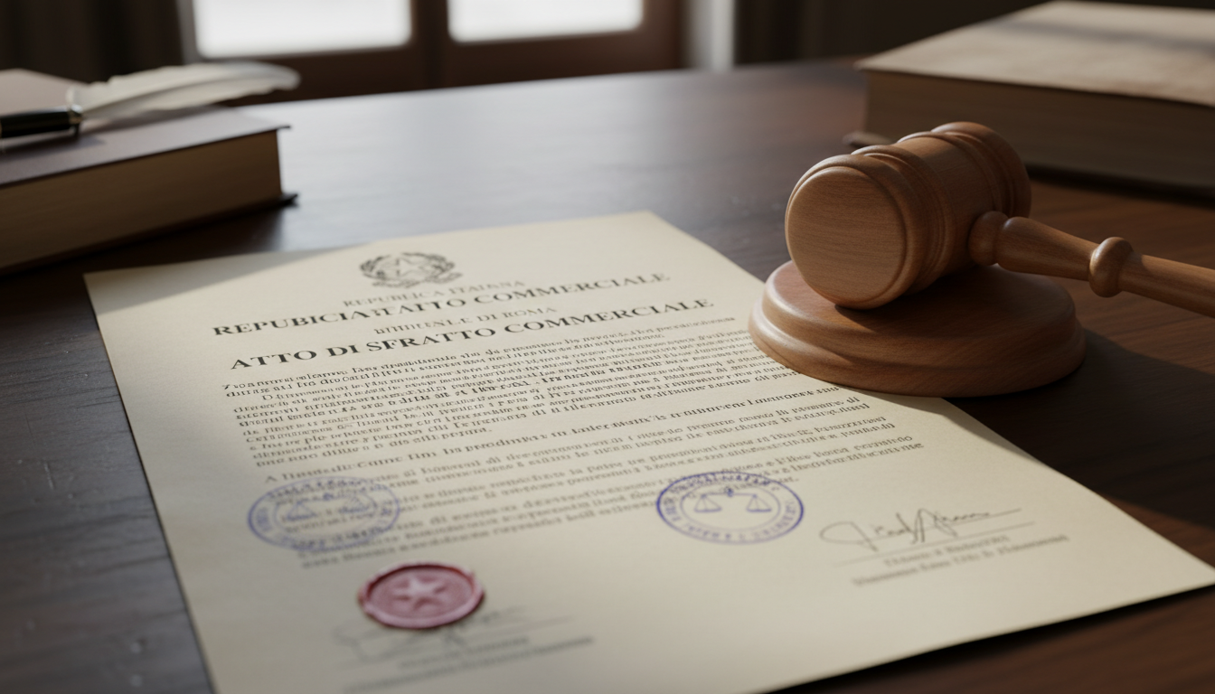 Italian eviction notice document.