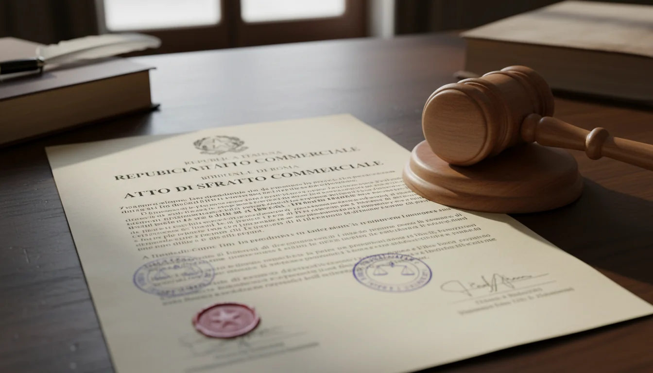 Italian eviction notice document.