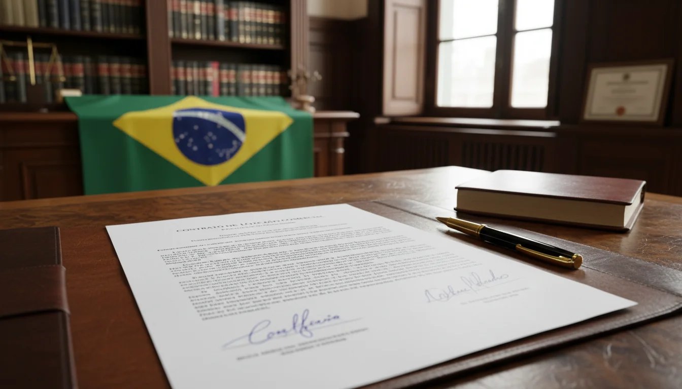 Brazilian commercial lease contract document.