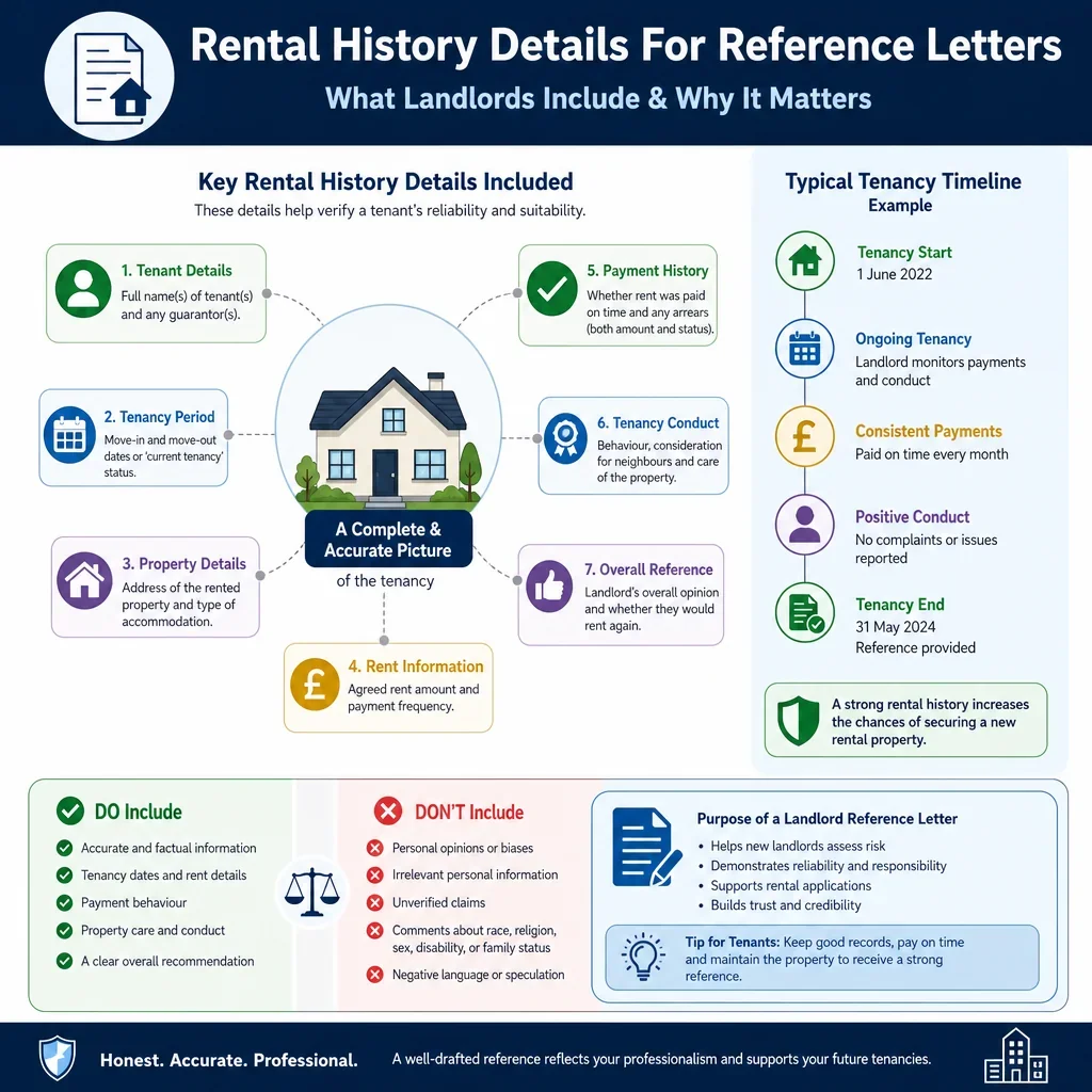 Rental History Details for Reference Letters