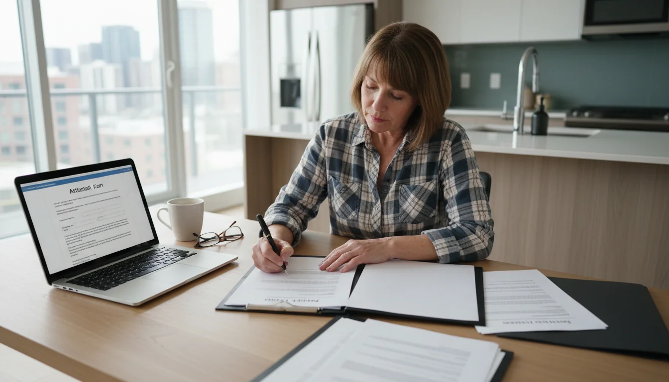 Person signing rental agreement
