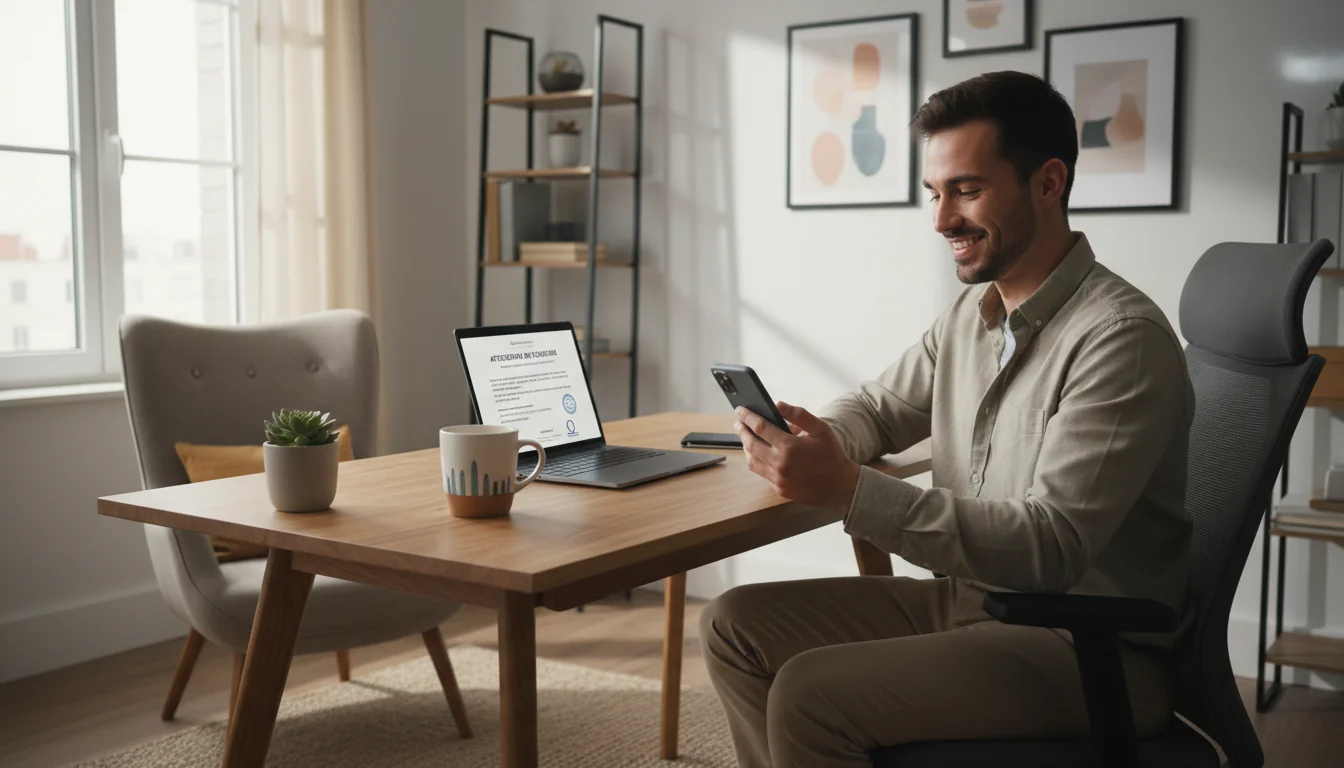 Receiving rental certificate email