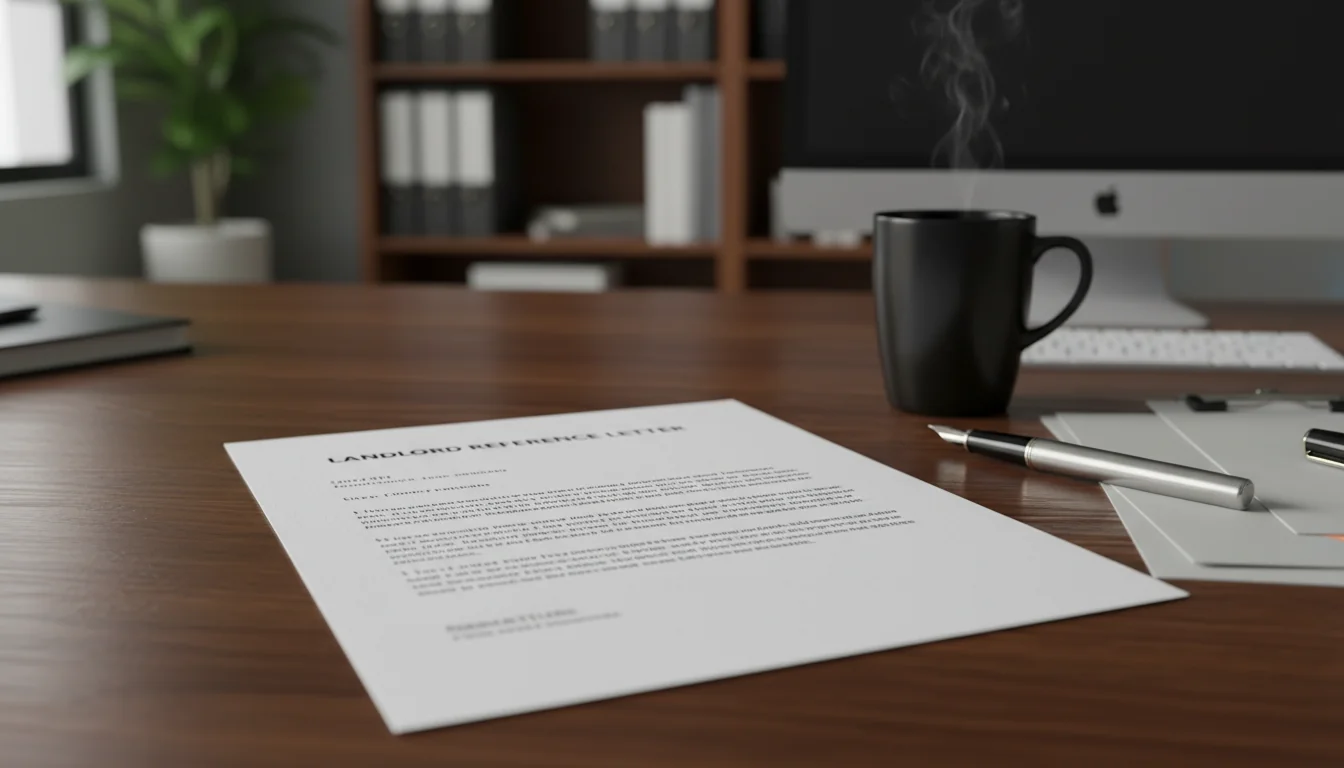 Professional landlord reference letter template