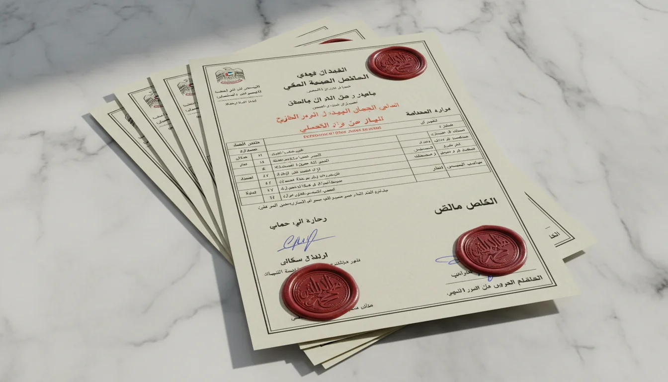 Stack of UAE official papers