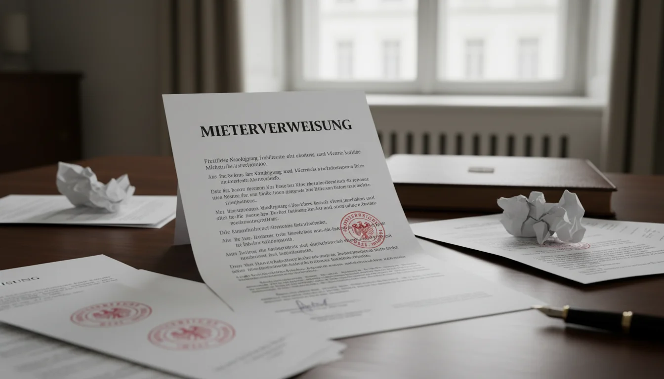 German eviction notice document.