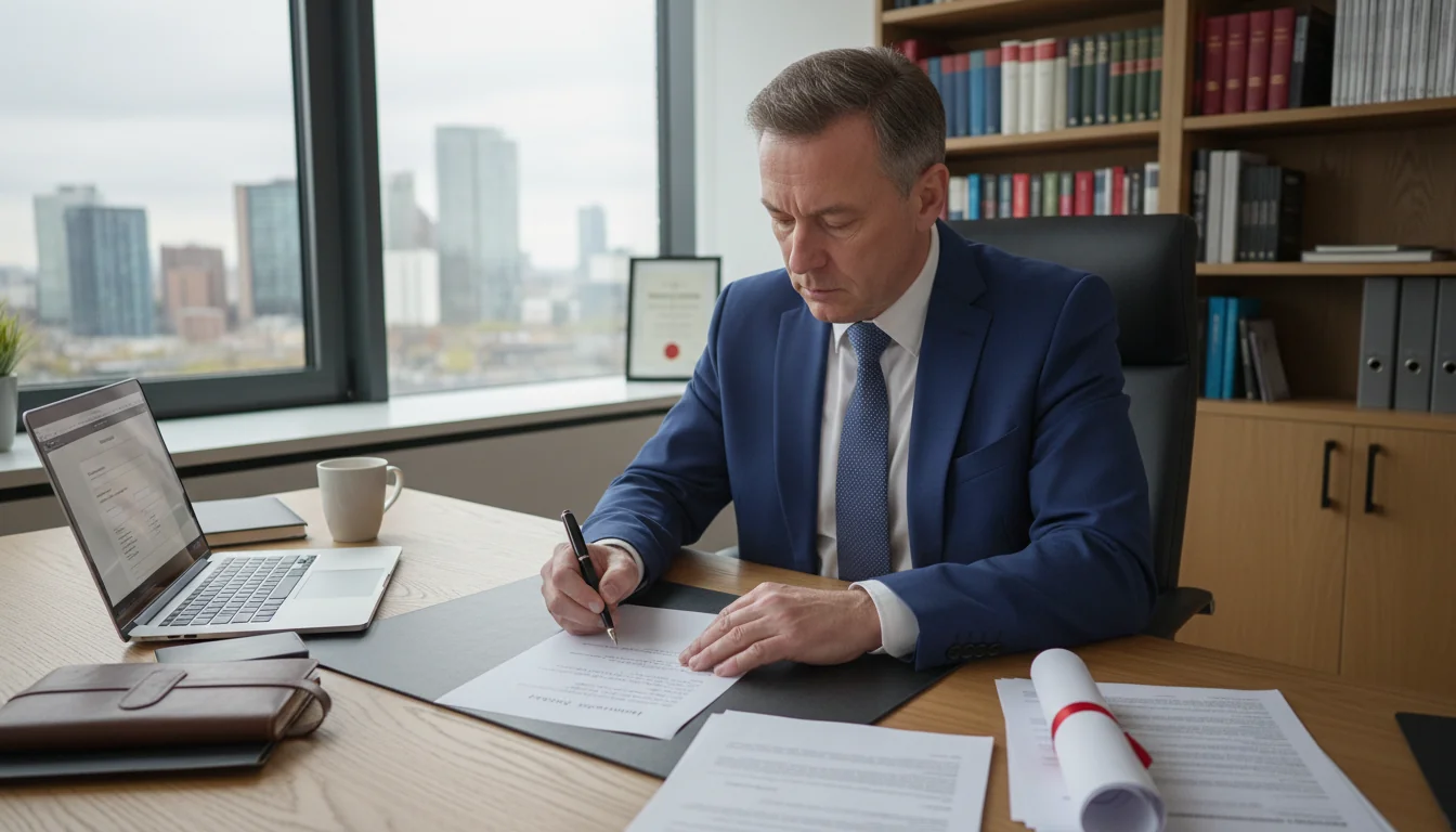 Professional landlord drafting reference letter