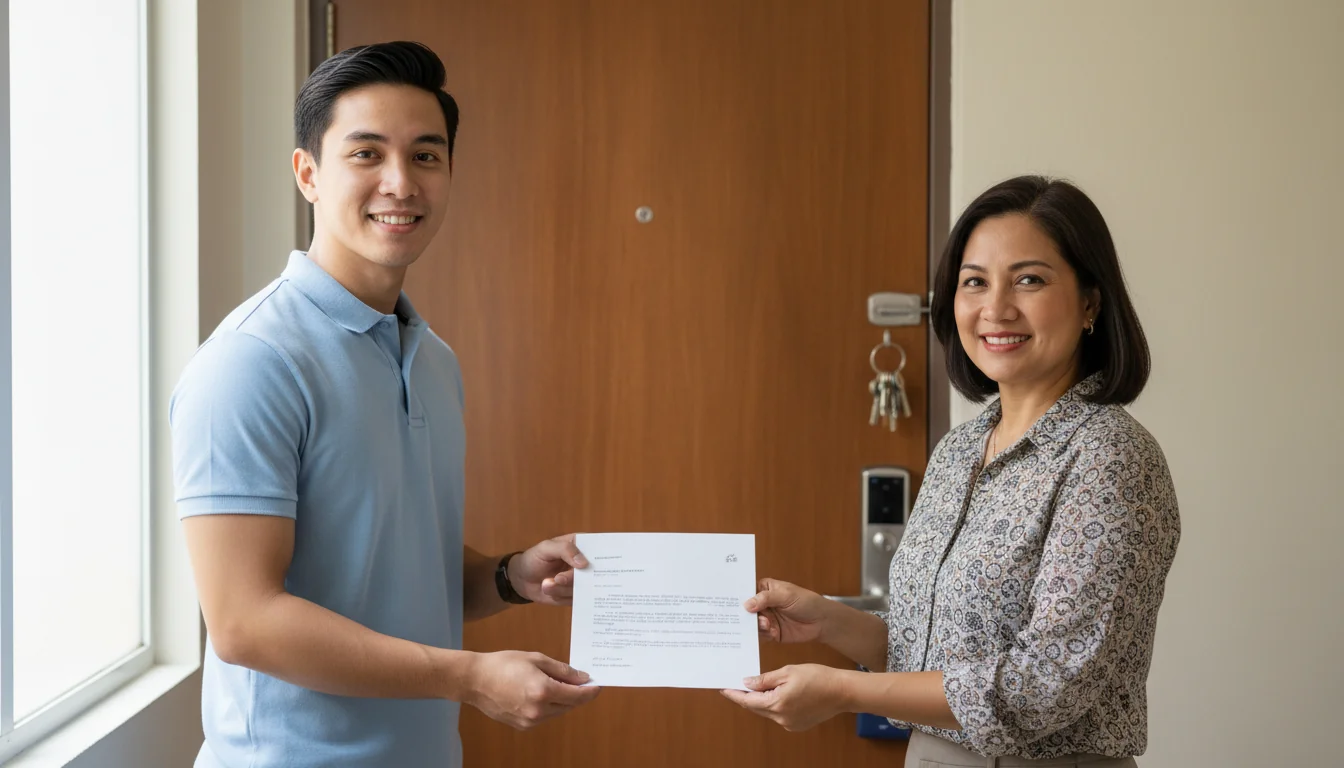 Tenant receiving reference document