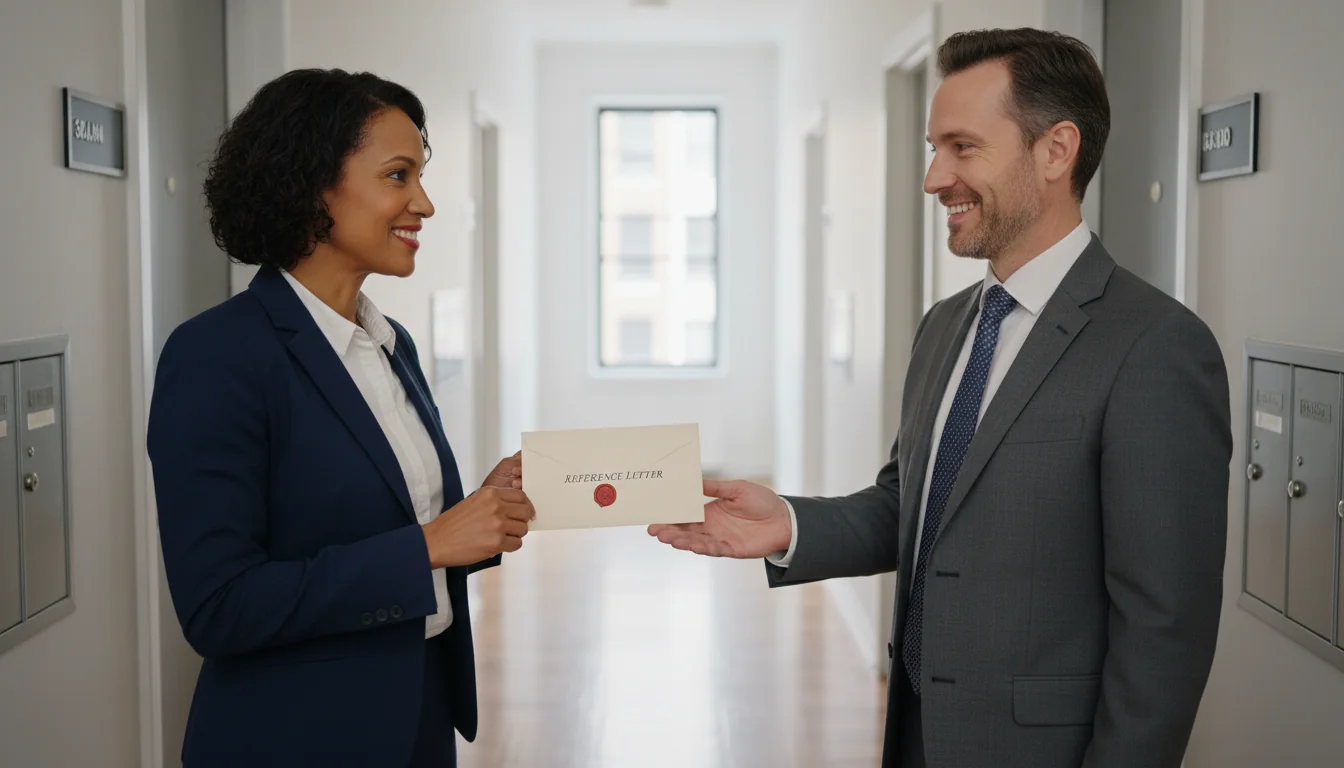 Tenant receiving reference letter
