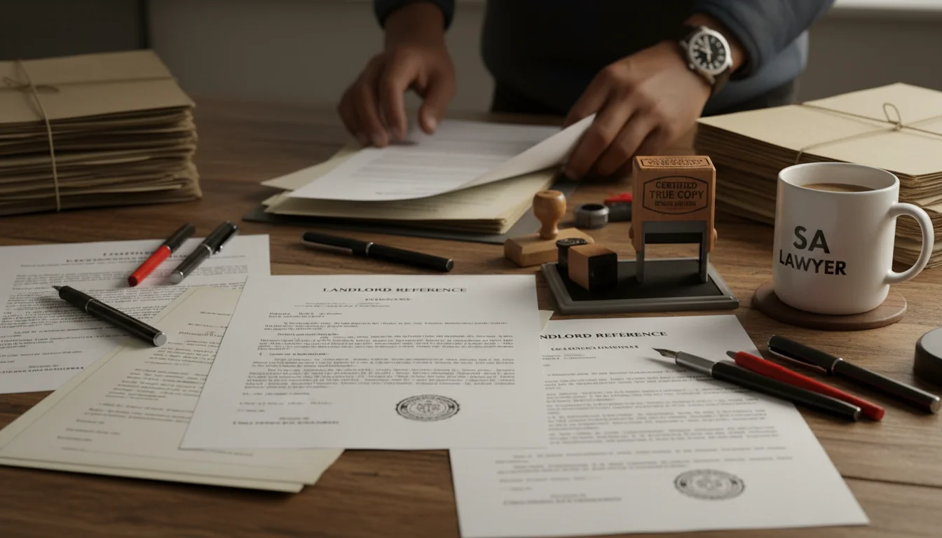 Legal documents on desk