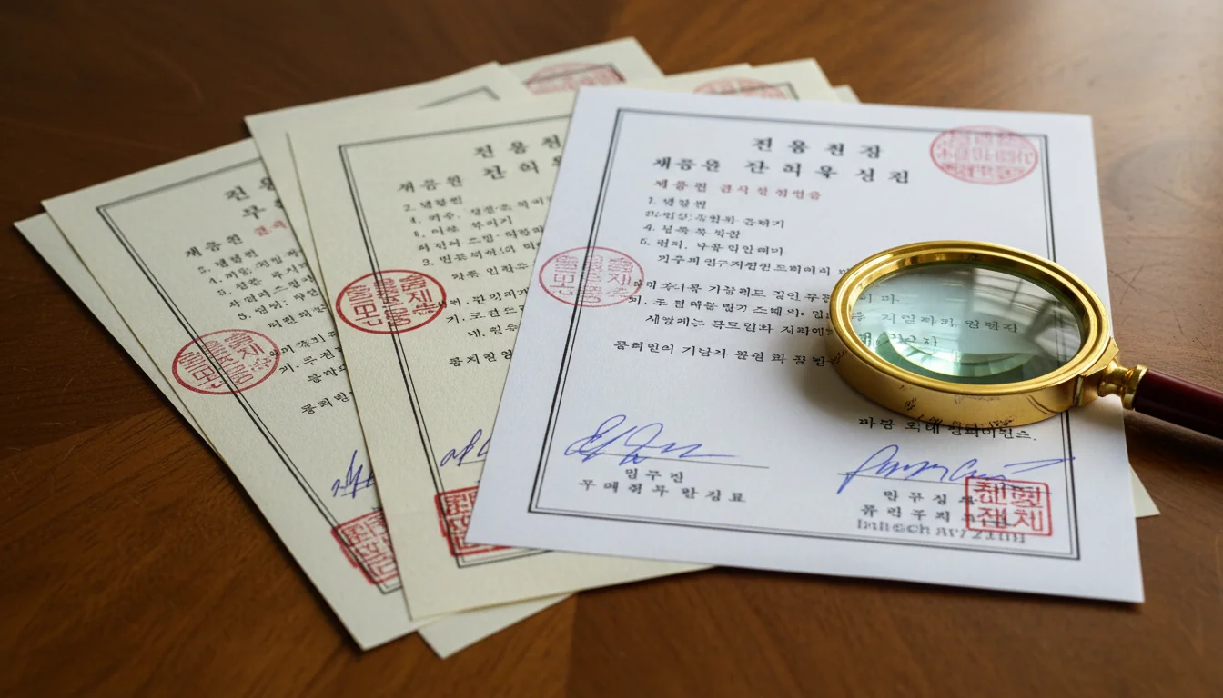 Stack of authenticated legal rental documents