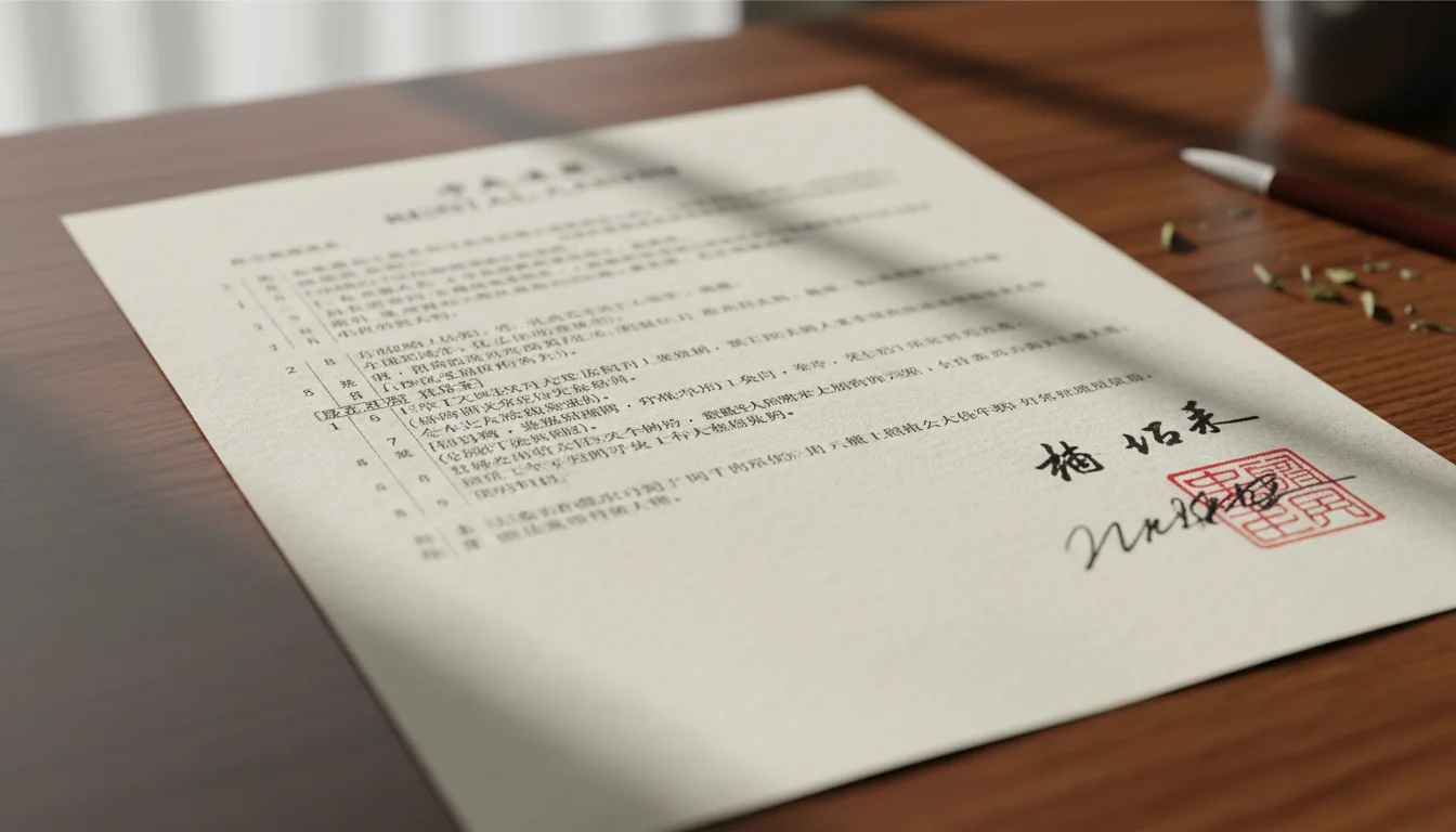 Chinese rental lease agreement document