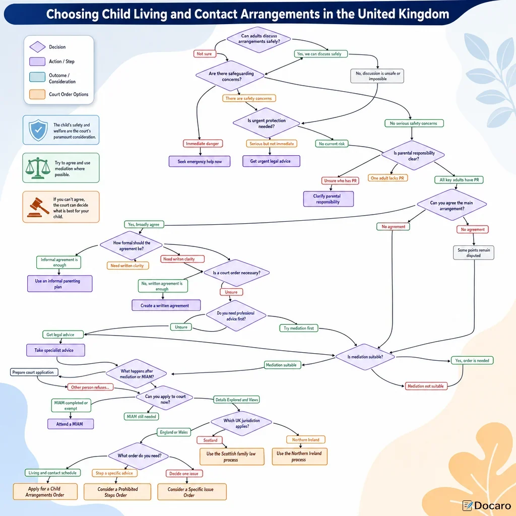 Choosing Child Living and Contact Arrangements in the United Kingdom
