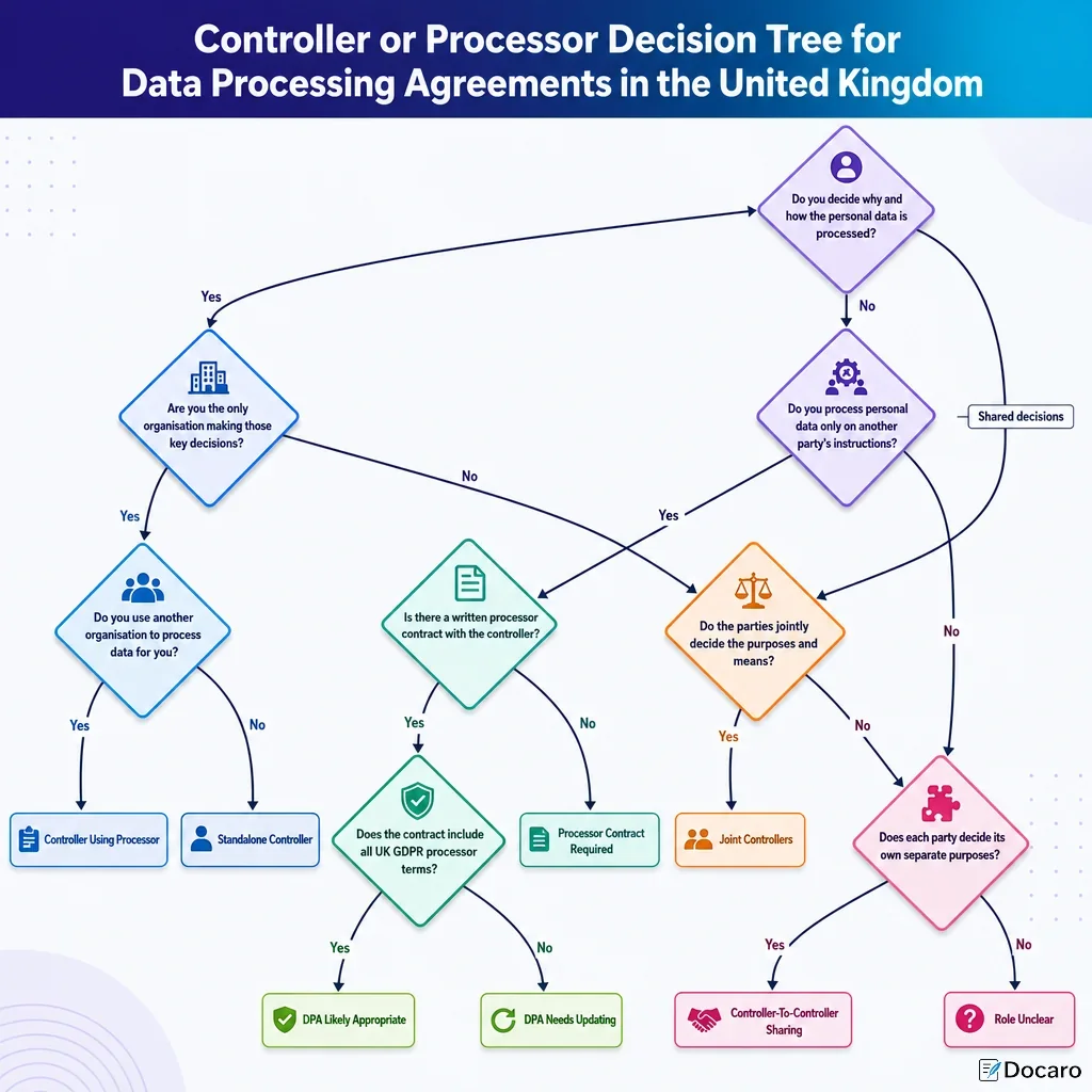 Controller or Processor Decision Tree for Data Processing Agreements in the United Kingdom