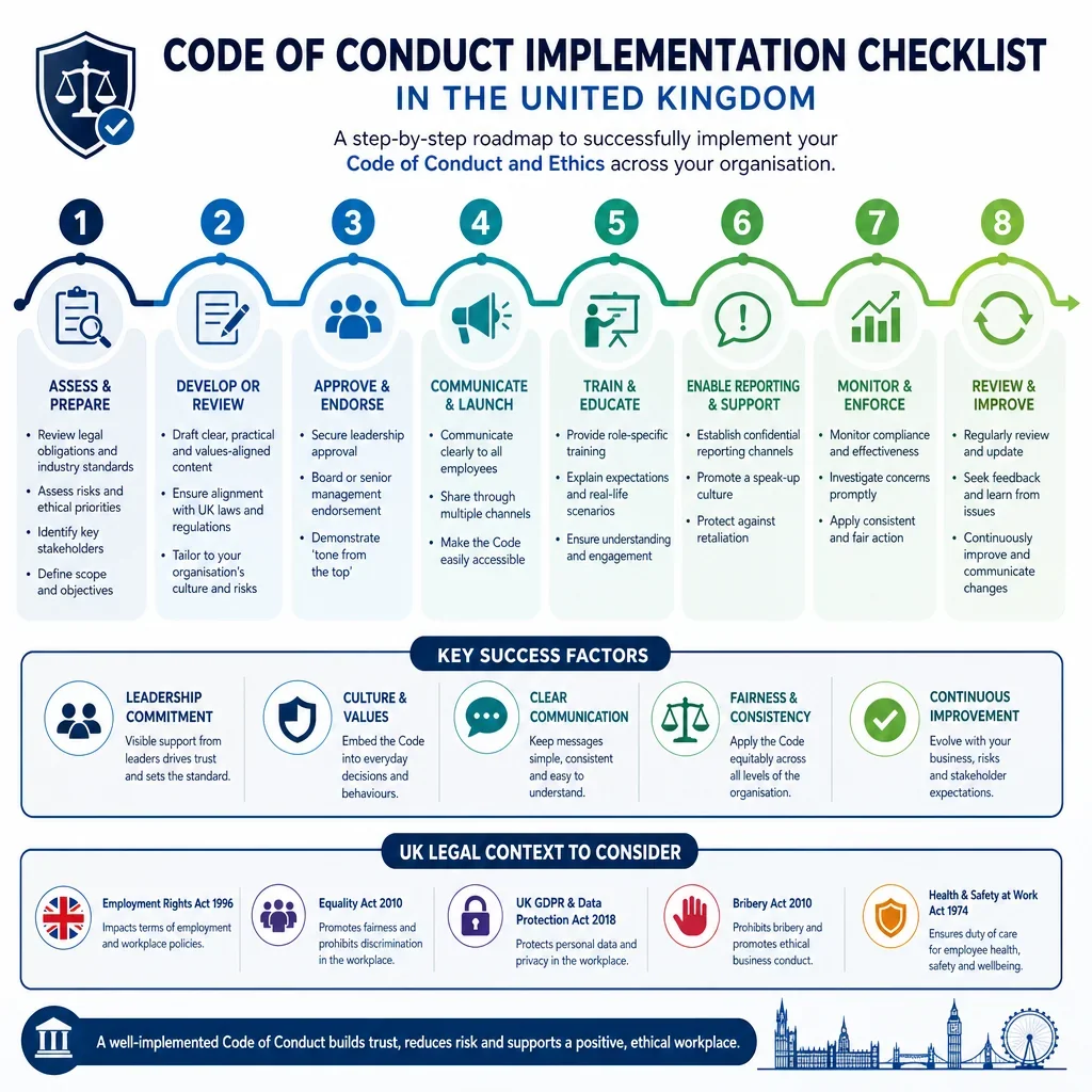 Code of conduct implementation checklist