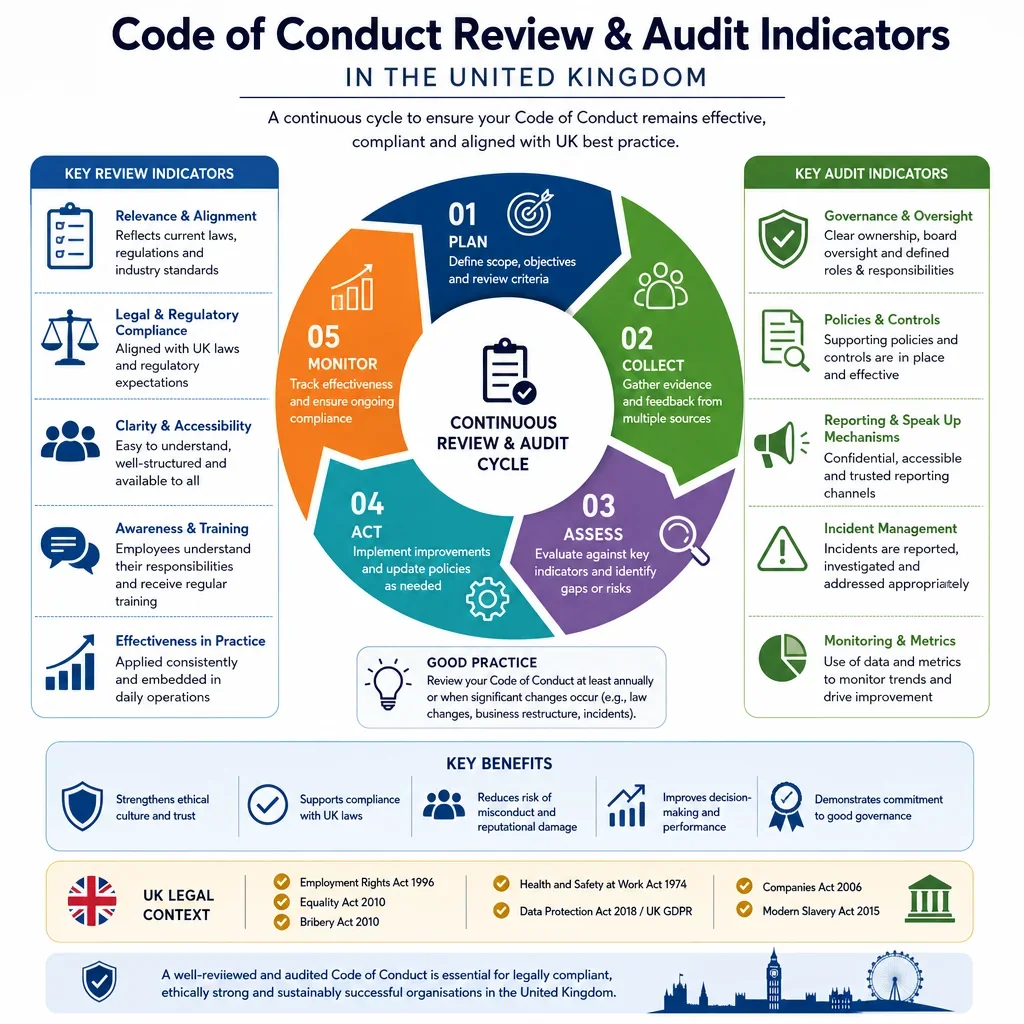 Code of conduct review and audit indicators